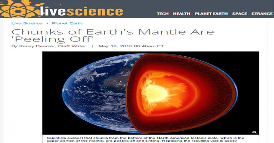 Chunks of Earth's Mantle Are 'Peeling Off' - Mikdash HaMoshiach - Temple of the Messiah