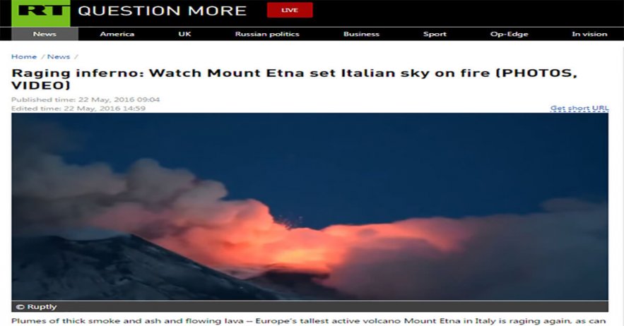 Raging inferno Watch Mount Etna set Italian sky on fire - Temple of the Moshiach