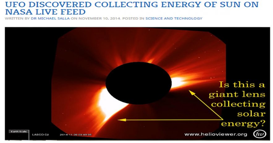 UFO Discovered Collecting Energy of Sun on NASA Live Feed - Temple of the Messiah