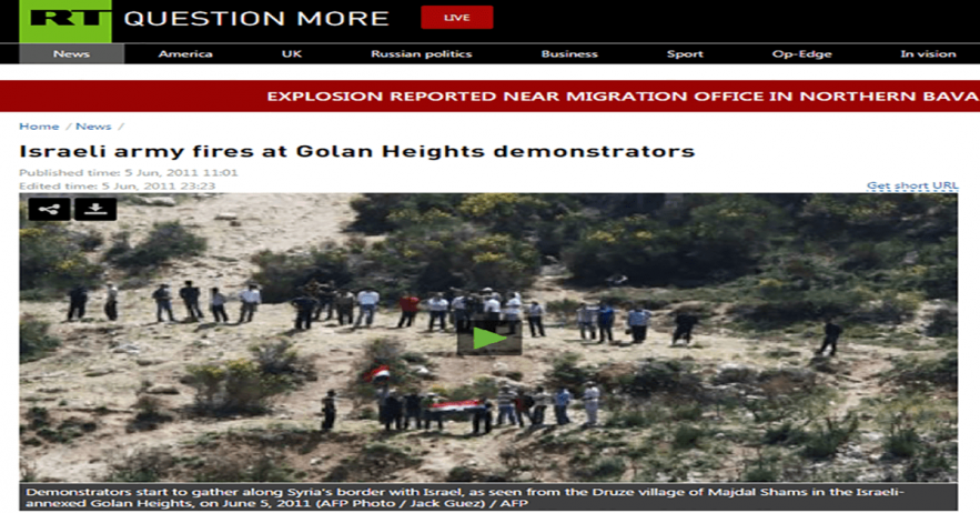 Israel fires at Golan Heights Demonstrators - Mikdash HaMoshaich - RayEl