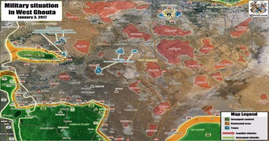 Syrian Army on the verge of taking control of Damascus-Golan Heights border: map